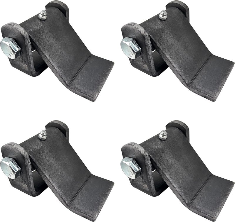 Sidco Supply 4 Pack - Dump Trailer Hinges - Trailer Door Strap - Heavy Duty – Truck Hinges – Weld On Hinge – Steel Weld On Strap – Leaf Style - Tailgate Hinge for Door Gate Body with Grease Zerk (4 PCS) - Image 1